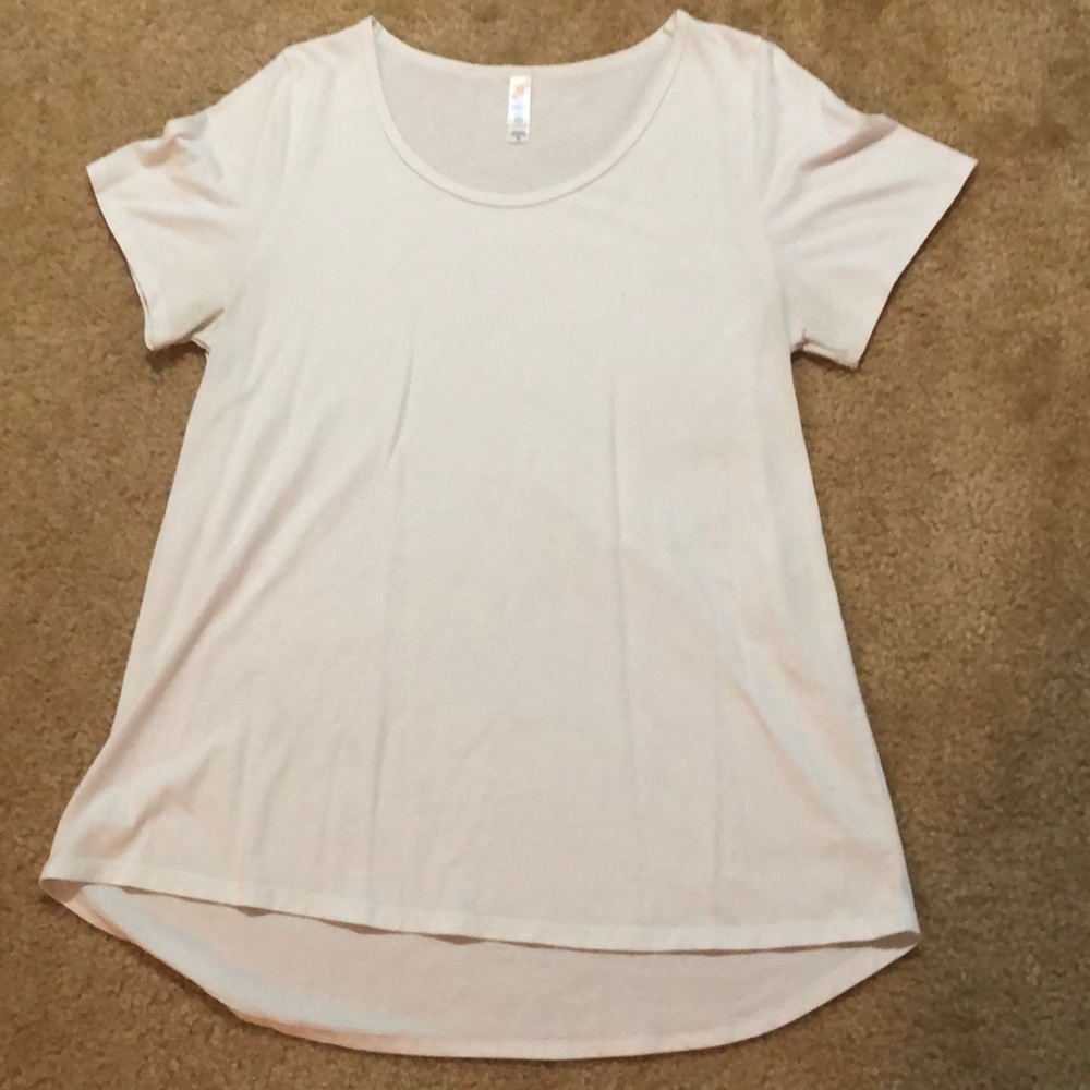 Solid White Lularoe Classic T